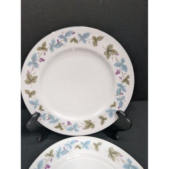 Vintage Fine China Japan MS6701 Grapes and Vines Pattern Bread Plate Set of 4 - Picture 5 of 11